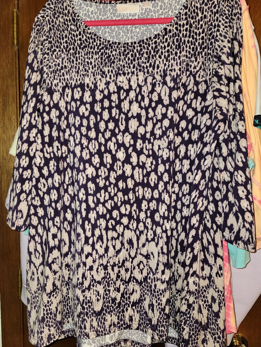 Kim gravel belle 1x flowy shirt abstract animal print 16 18 20